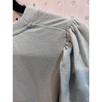 Splendid  Womens Medium Long Sleeve‎ Puff Sleeve Top Crew Neck Light Blue Green Photo 5