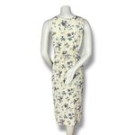 Vintage Midi Dress Floral 90s Momcore Sleeveless Petite Cream Pale Yellow Angel Size 12P Photo 2