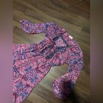 Bohme  red paisley long sleeve maxi boho tiered dress 
casual Anthropologie $122 Photo 3