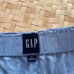 Gap  blue linen drawstring‎ pants Photo 4