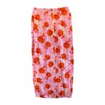 Topshop ASOS Pink Floral Midi Skirt Sz 2 Side Slit Photo 6