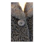 Persian coat with large fur collar in black size medium Photo 7