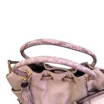 Michael Kors Michael‎ Kors Pebbled Leather Bag Snake Print Tassel Fringe Logo Crossbody Purse Photo 3