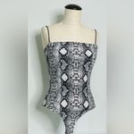 Windsor “Stay Sassy” Snake Print Bodysuit in Black and White size Small Photo 2
