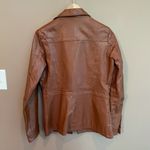 VERO MODA  Button Leather‎ Jacket Brown Medium Photo 7