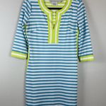 Gretchen Scott Dress XS The Hinckley Stripe Split Neck Short Shift Retro Preppy Photo 1