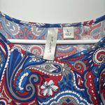 Tacera  Women's Red White Blue Bell Sleeve Shift Dress Size Large‎ Photo 3
