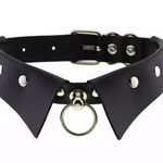 Black O Ring Choker Collar Necklace New Photo 0
