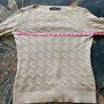 Lauren Ralph Lauren Black Label Cable Knit Cream Sweater Preppy Fall M Vintage Size M Photo 12