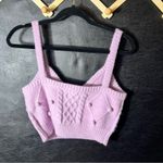 Dreamers  By Debut Lavender Sweater Knit Crop Top‎ M/L Photo 1