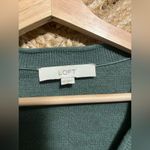 Loft  Women's Textured Stitch Henley Green Sweater,VNeck,Size M,Great Condition Photo 2