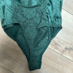 Urban Outfitters  Green Satin & Lace Corset Bustier Bodysuit Out from Under Sz XS Photo 7