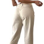 Et Clet Lightweight Denim Embroidered Jeans Wide Leg Western Cream Brown Medium Photo 1