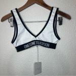 One Teaspoon  White Black V-neck Bralette NEW Extra Extra Small XXS Photo 1