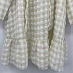 Walter Baker  Anthropologie Alia Gingham Ruffle Tie Mini Shift Dress Size Medium Photo 4