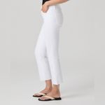 Paige  Cindy Crop Straight White Raw Hem High Waist Denim Jeans 26 Petite Photo 13