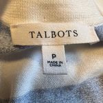 Talbots Horizontal Blue White Stripe Open Front Long Cardigan Sweater Petite P Photo 8