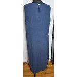 Studio Ease Women’s Vintage Dress Linen‎ blue sleeveless classic 16W Photo 8
