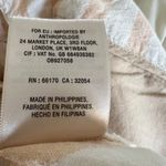 Anthropologie  Oasis Striped Pants Cream & Peach High Waist Cotton Linen Blend Photo 11