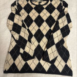 Valentino Black and Cream Diamond Cardigan Size 8 Photo 0