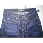 New NWT Womens 25 X 32 Designer Acne Jeans Dark Blue Skinny Cotton Nice Logo Pat Photo 1