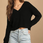 Stars Above  Super Soft Fuzzy V Neck Crop Sweater Photo 0