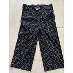 Chico's  Pants Womens 12P Black Pull On Stretch Wide‎ Leg Cropped Career Casual Photo 2