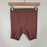 SKIMS  Tan Ribbed Boxer Shorts Photo 1