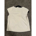 Sincerely Jules Faux Leather Off White Short Sleeve Top S Photo 4