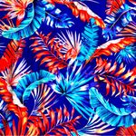 NWOT Neon Palm Leaf Print Swimsuit Swim Skirt Full Coverage 18W NEW Photo 1