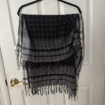 Black and White Checkered Scarf Photo 1
