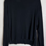 Ming Wang  Womens Size XL Black Sweater Top Back Zip Long Sleeve Preppy Capsule Photo 0