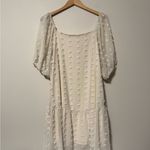 Bohme  Chic Cream Textured Midi Dress Photo 2