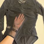 Popilush Sheer Mesh Shapewear Long Sleeve Thong Bodysuit Black Size L Photo 6