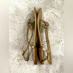 Antonio Melani Floral Gold Flat Sandal Size 10 Photo 3