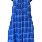 Anthropologie Isabella Sinclair Brien Linen Sleeveless Plaid Shirtdress Photo 0