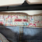 Johnny Was  Boyfriend High Rise Distressed Straight Leg Jeans Size 30 Bohemian Photo 1