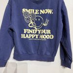 ZARA x SMILEY ® Originals Blue Faded Sweatshirt Sz M Photo 3