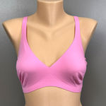 SKIMS Naked Plunge Wireless Bra Bright Pink XL Unlined Seamless Hook Back Photo 0