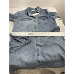 Habitual Womans Knee Length Dress Large Blue Denim Long Sleeve Full Snap Pockets Photo 7