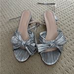 Silver bow heels Size 10 Photo 1