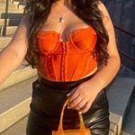 Edikted - Orange Lace Corset Photo 2