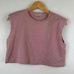 Blanca Vita Sleeveless Crew Neck Top Cropped Shirt Pink Women's Size Italy 42 Size M Photo 0