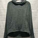 ASICS  Women's Charcoal Lightweight Hooded Athletic Sweatshirt Woman’s L Photo 0