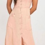 Urban Outfitters  Silky Utility Spaghetti Straps Midi Dress Photo 0