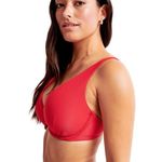 Abercrombie & Fitch NWT  Curve Love High Apex Underwire Bikini Top Red Size 2XS Photo 2