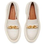 Tory Burch Loafer Jessa Lug Sole Napa Leather Chunky White Crackle 7.5 NIB Photo 0