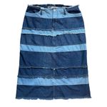 Vintage Y2K Me And You Patchwork Denim Skirt Size XL Blue Photo 1