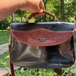 Vintage st. Borse Purse Pocketbook Black Brown Leather? Western Photo 6