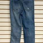 Risen  Jeans High Rise Button Fly Distressed Frayed Raw Hem Stretchy Size 13/31 Photo 3